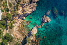 Crystal Clear: Awe-Inspiring Drone Photo Of Barcelona Coastline With Transparent Waters
