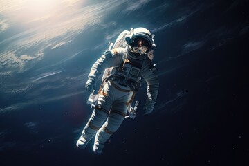Wall Mural - astronaut in deep space, made with generated ai