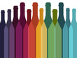 Bottle of alcohol illustration.Design for wine. Alcohol vector background. Template for drink card.