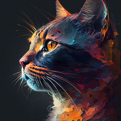  Cat, Digital art.