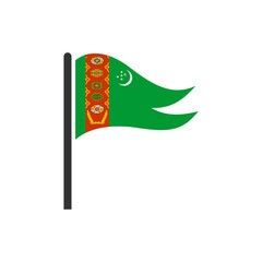 Turkmenistan flags icon set, Turkmenistan independence day icon set vector sign symbol
