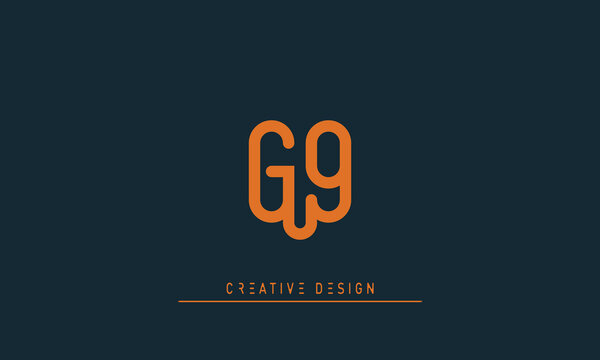 Alphabet letters Initials Monogram logo FG , GF