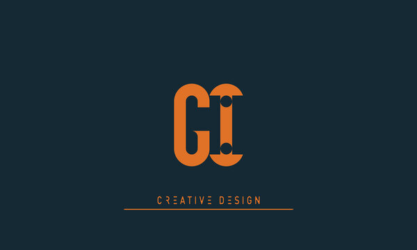 Alphabet letters Initials Monogram logo FI , IF
