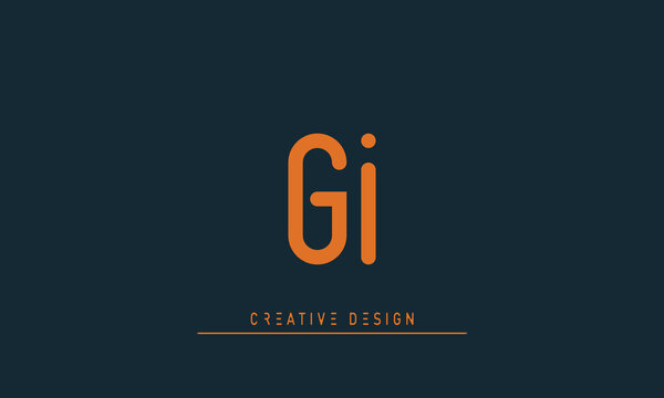 Alphabet letters Initials Monogram logo FI , IF