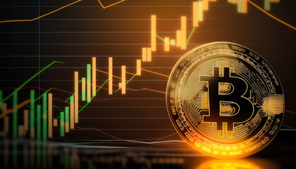 Wall Mural - Bitcoin - Cryptocurrencies like Bitcoin are changing the way we think about money - ai generated