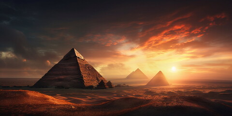 Wall Mural - pyramids of giza