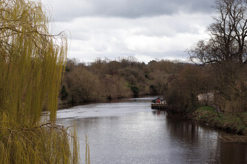 Poster - The River Tees at Yarm view from the Yarm Bridge, North Yorkshire