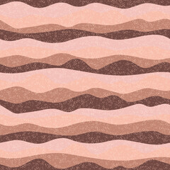 Wall Mural - Curve multicolor wave stripes flow vector seamless pattern.