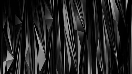 Wall Mural - Abstract Black metallic background. Low poly triangle.