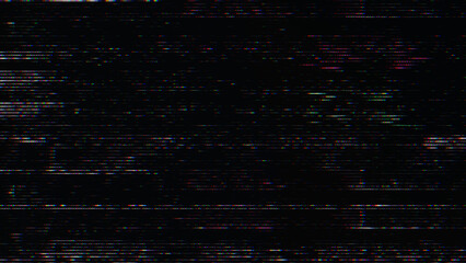 Wall Mural - glitch noise static television vfx. visual video effects stripes background, crt tv screen no signal