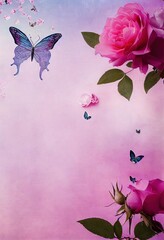 Canvas Print - Large bright petals for wallpaper flowers in pink tones., created with generative ai