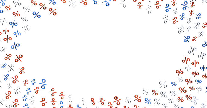 sale digital percent in transparent - 3D percent rain illlustration