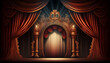 elegant theatre stage curtain background