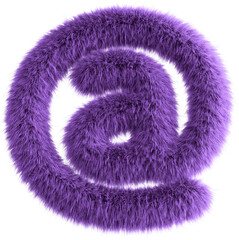 Sticker - Purple 3D Fluffy Symbol At