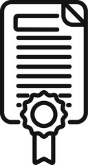 Poster - Report certificate icon outline vector. Document computer. Chart data