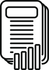 Poster - Online list report icon outline vector. Business computer. Data chart