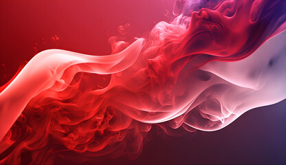 Wall Mural - abstract red smoke and magenta -ai generative
