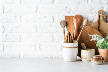 Kitchen utensils background