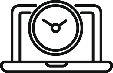 Poster - Job time icon outline vector. Office work. Service late