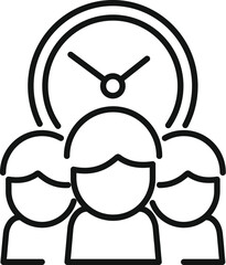 Wall Mural - Work group icon outline vector. Rush job. Office time