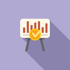 Poster - market studies icon flat vector. digital business. web process