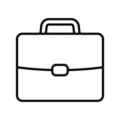 Fototapete - Briefcase icon. Business bag icon. Suitcase, portfolio symbol, linear style pictogram isolated on white.