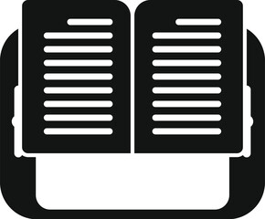 Poster - Research book icon simple vector. Digital report. Computer finance