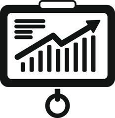 Poster - Banner data chart icon simple vector. Digital business. Study report