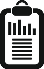 Poster - Data clipboard icon simple vector. Digital business. Study online