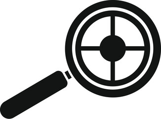 Poster - Report magnifier icon simple vector. Digital business. Market data