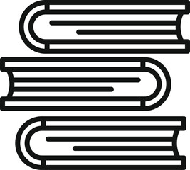 Poster - Book stack icon outline vector. Digital business. Market report
