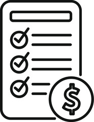 Poster - Research to do list icon outline vector. Digital business. Marketing study