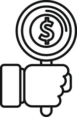 Poster - Research icon outline vector. Digital report. Online marketing