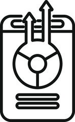 Poster - Digital research icon outline vector. Business report. Finance seo