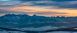 © Robert - winter panorama of the Tatras against the background of the orange sky
