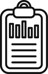 Poster - Data clipboard icon outline vector. Digital business. Study online