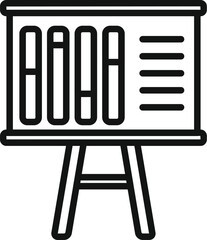 Poster - Market chart icon outline vector. Business digital. Computer finance