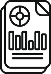 Poster - Business report icon outline vector. Digital data. Finance seo