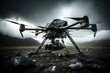 Unmanned aerial vehicles the future of photography. AI generated