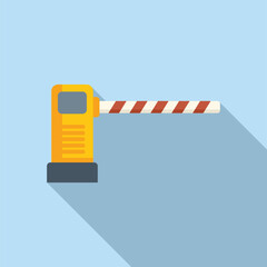Poster - access barrier icon flat vector. automatic gate. closed wall