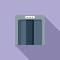 Poster - exit door icon flat vector. automatic fence. open key