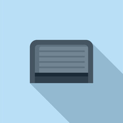 Poster - control gate icon flat vector. fence security. entry access