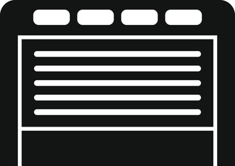 Poster - auto fence icon simple vector. door security. entry control