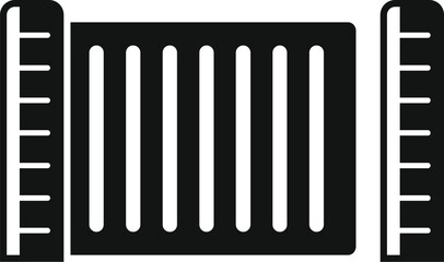 Poster - remote control gate icon simple vector. door security. entry parking