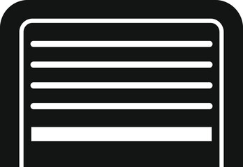 Poster - control gate icon simple vector. fence security. entry access