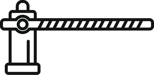 Poster - parking barrier icon outline vector. automatic control. door security