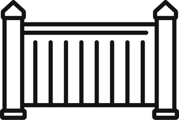 Poster - auto fence icon outline vector. door security. entry control