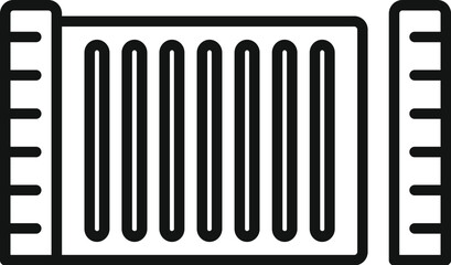 Poster - remote control gate icon outline vector. door security. entry parking