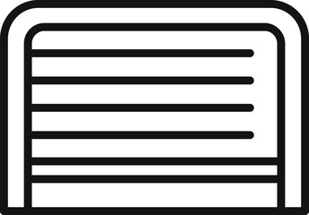 Poster - control gate icon outline vector. fence security. entry access