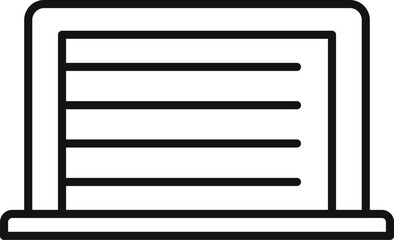 Poster - access gate icon outline vector. automatic entry. parking control